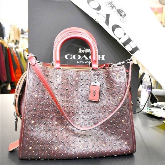 Coach Handbags - Limited Edition Coach Rogue Oxblood Rivet w/ Studs